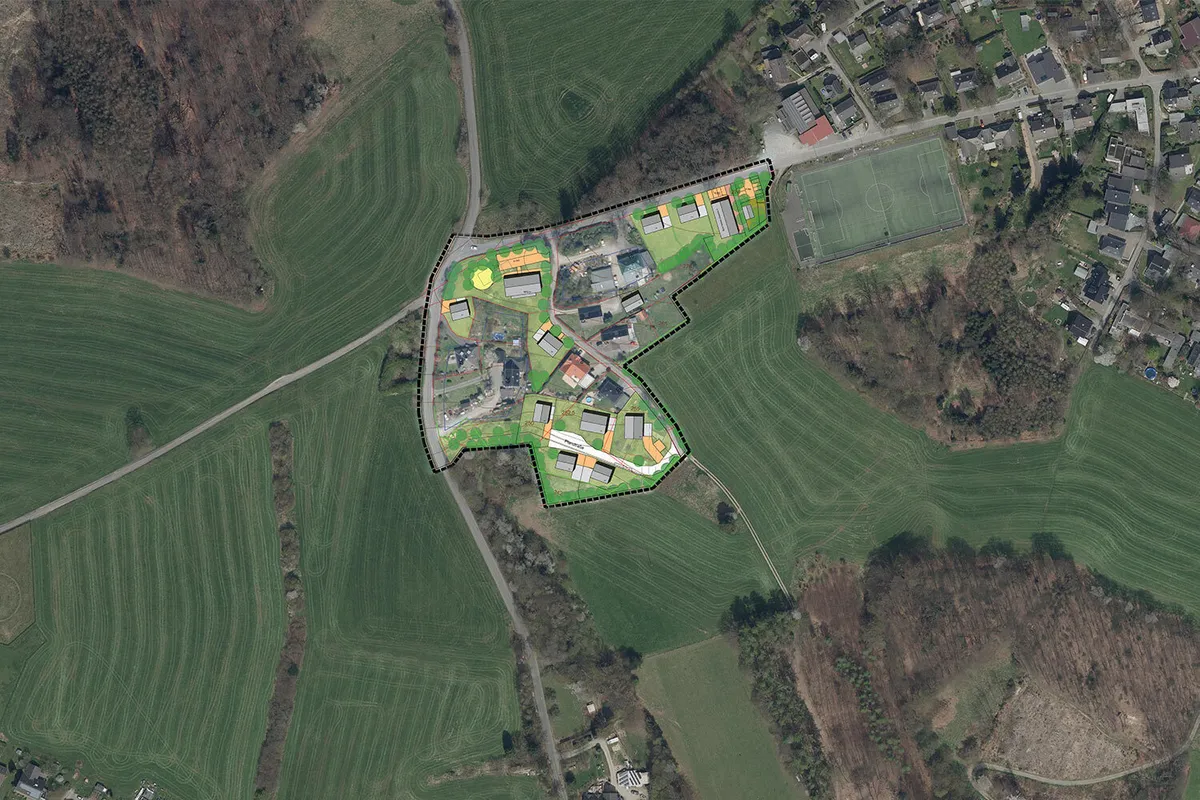 Lageplan für ein Neubaugebiet in Kürten Olpe